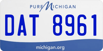 MI license plate DAT8961