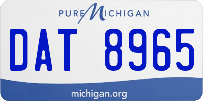 MI license plate DAT8965