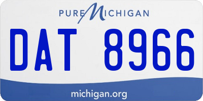 MI license plate DAT8966