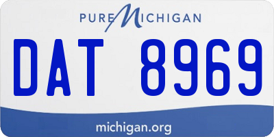 MI license plate DAT8969