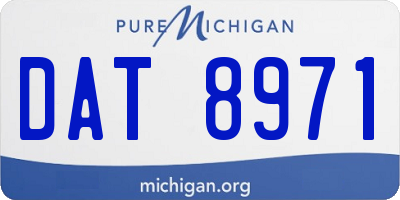 MI license plate DAT8971