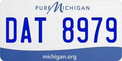 MI license plate DAT8979