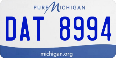 MI license plate DAT8994