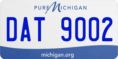MI license plate DAT9002