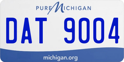 MI license plate DAT9004