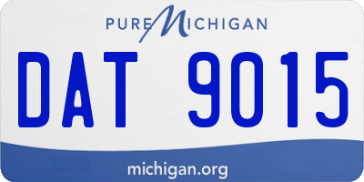 MI license plate DAT9015