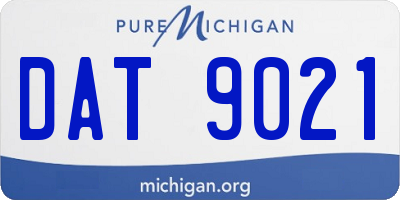 MI license plate DAT9021