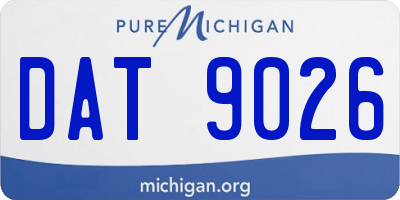 MI license plate DAT9026