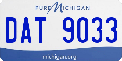 MI license plate DAT9033