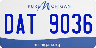 MI license plate DAT9036