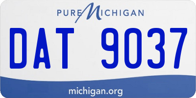 MI license plate DAT9037