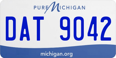 MI license plate DAT9042