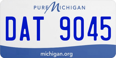 MI license plate DAT9045