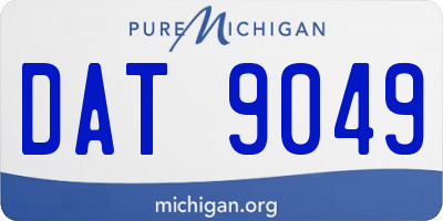 MI license plate DAT9049