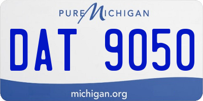 MI license plate DAT9050