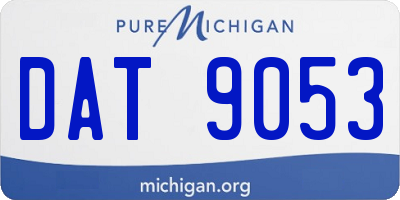 MI license plate DAT9053