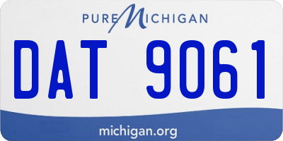 MI license plate DAT9061