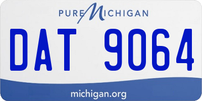 MI license plate DAT9064