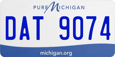 MI license plate DAT9074