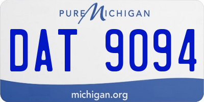 MI license plate DAT9094