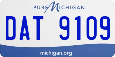 MI license plate DAT9109