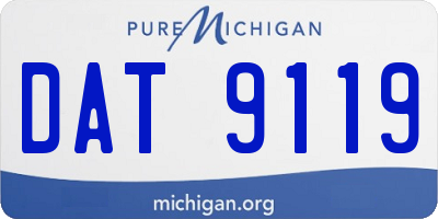MI license plate DAT9119