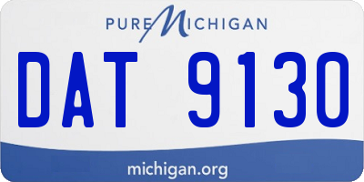 MI license plate DAT9130