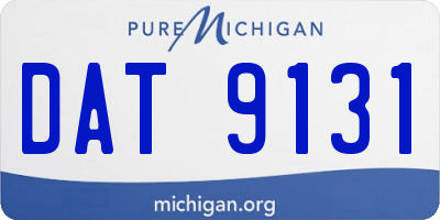 MI license plate DAT9131