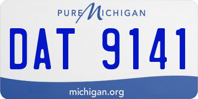 MI license plate DAT9141