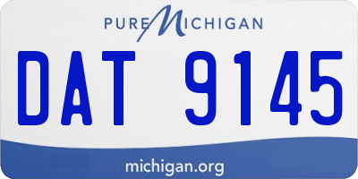 MI license plate DAT9145