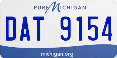 MI license plate DAT9154