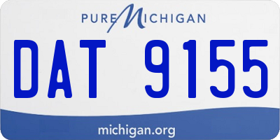 MI license plate DAT9155