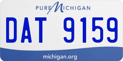 MI license plate DAT9159