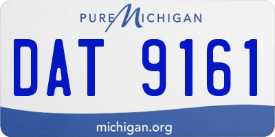 MI license plate DAT9161