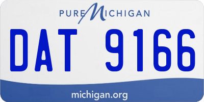 MI license plate DAT9166
