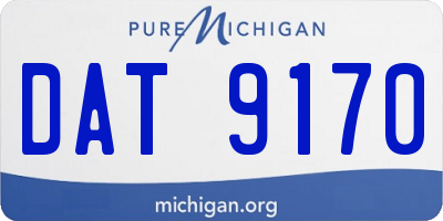 MI license plate DAT9170