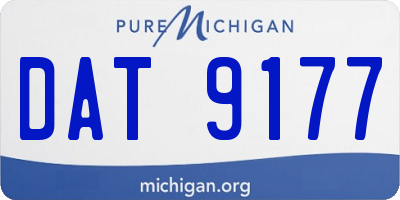MI license plate DAT9177