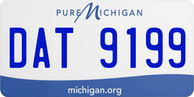 MI license plate DAT9199