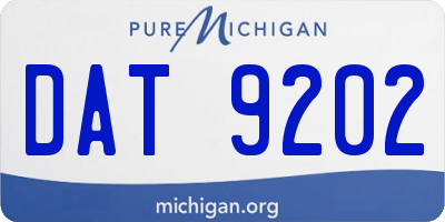 MI license plate DAT9202