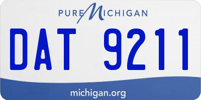 MI license plate DAT9211