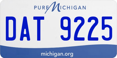 MI license plate DAT9225