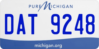 MI license plate DAT9248