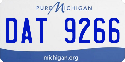 MI license plate DAT9266