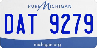 MI license plate DAT9279