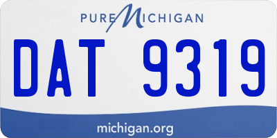 MI license plate DAT9319