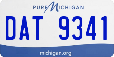 MI license plate DAT9341