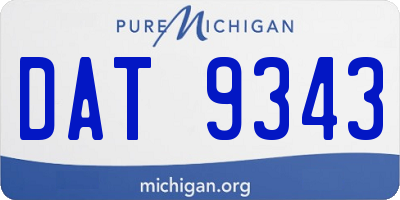 MI license plate DAT9343