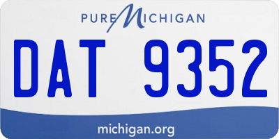 MI license plate DAT9352