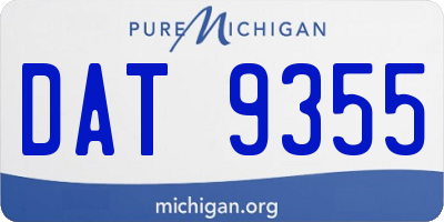MI license plate DAT9355