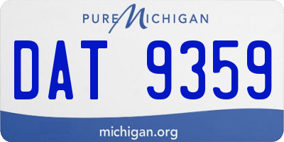 MI license plate DAT9359
